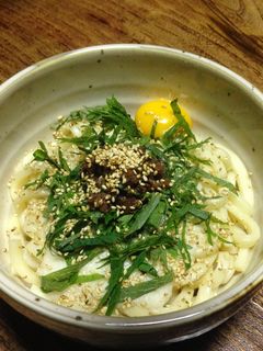 釜玉うどん とろろ梅しそ-レシピのメイン写真