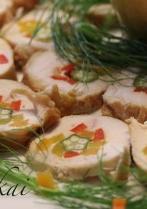 簡単☆クリスマスロールチキン 照り焼き風-レシピのメイン写真