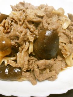 牛肉と椎茸としめじの醤油煮-レシピのメイン写真