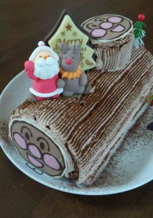 クリスマス☆アンパンマンブッシュドノエル-レシピのメイン写真