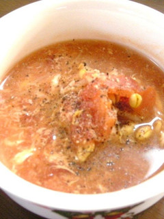 豆もやしのトマトスープ-レシピのメイン写真