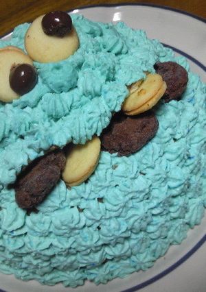 市販スポンジ簡単クッキーモンスターケーキ-レシピのメイン写真