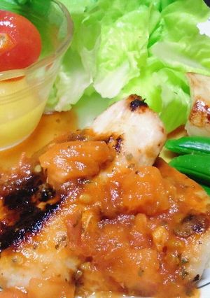 塩麹で簡単☆トマトソースのチキンソテー-レシピのメイン写真