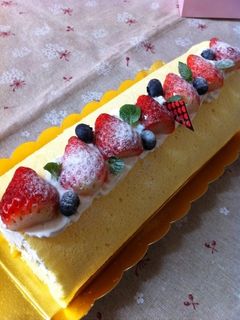 シフォン生地でロールケーキ-レシピのメイン写真