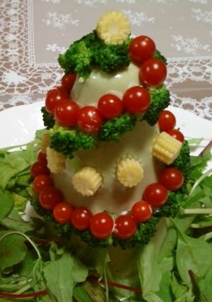 豆腐とブロッコリーの和風クリスマスツリー-レシピのメイン写真