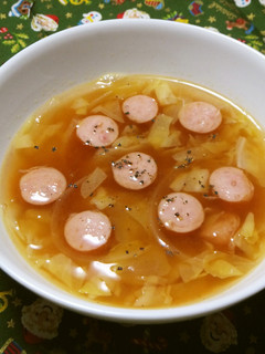 キャベツ☆玉ねぎ☆ウインナーのスープ-レシピのメイン写真