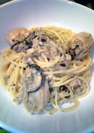 牡蠣のクリームパスタ-レシピのメイン写真