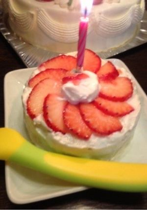 九ヶ月の息子に☆クリスマスケーキ-レシピのメイン写真