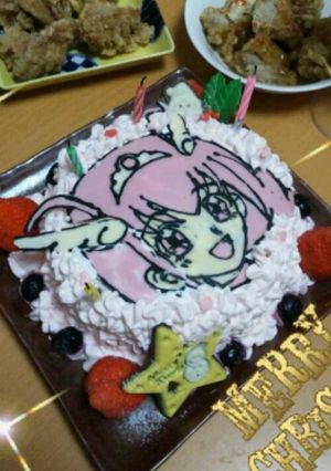 キャラケーキ(キュアハッピー)-レシピのメイン写真