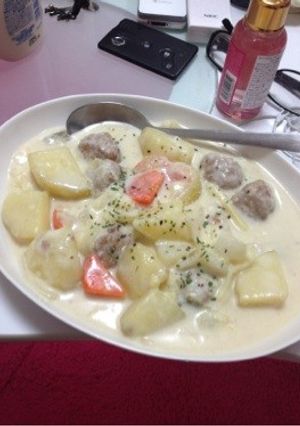 ヘルシーなクリームシチュー-レシピのメイン写真