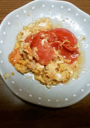 甘め☆簡単トマたま炒め-レシピのメイン写真