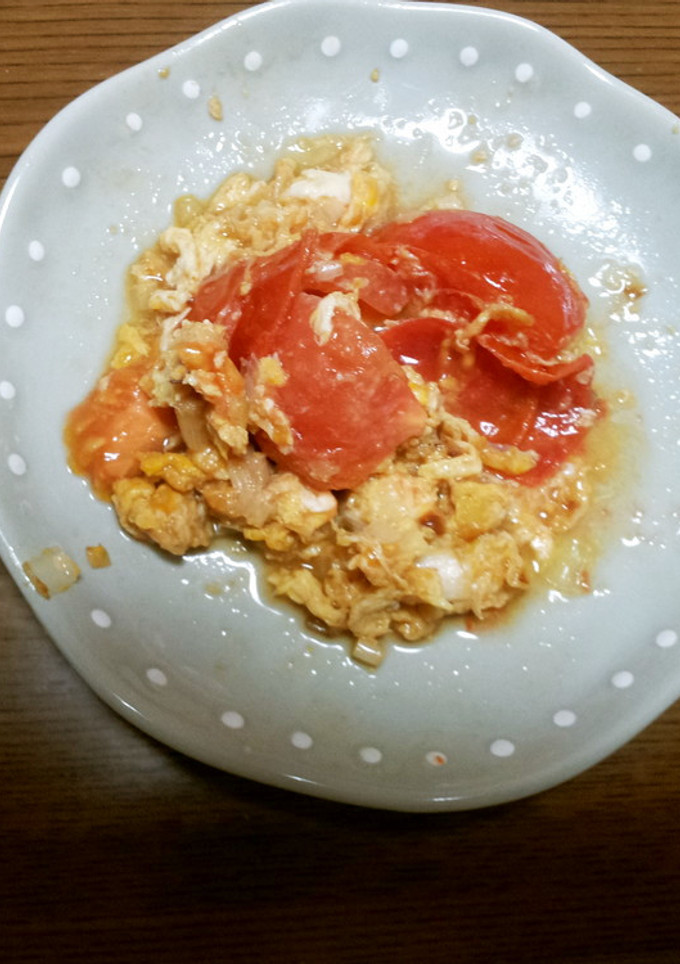 甘め☆簡単トマたま炒め-レシピのメイン写真