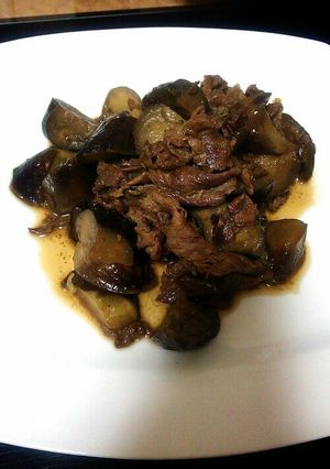 茄子と牛肉の煮物-レシピのメイン写真