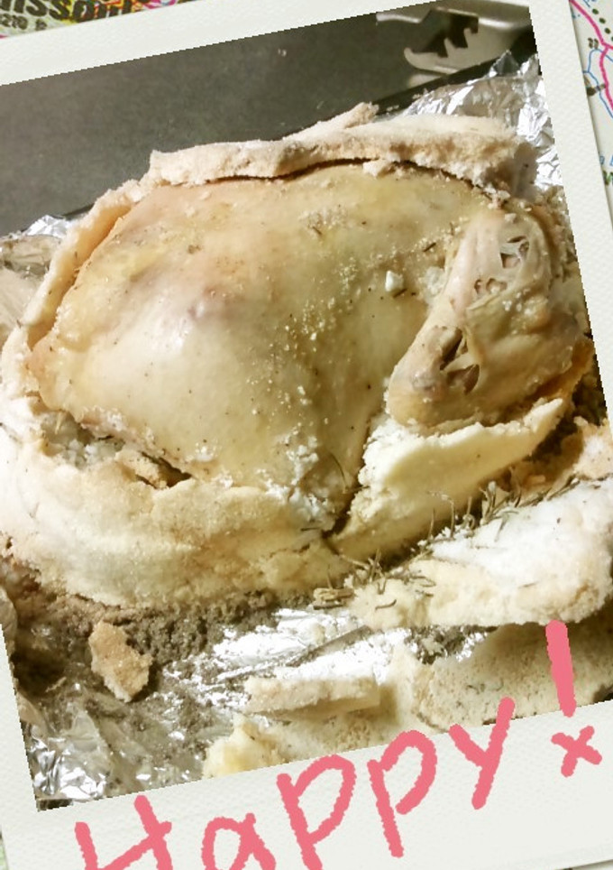 丸鶏の塩釜焼き：粗挽き黒胡椒＆レモン-レシピのメイン写真