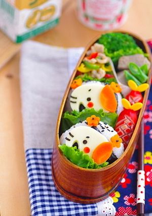 丸い型からカラフルゾウさん(キャラ弁に）-レシピのメイン写真