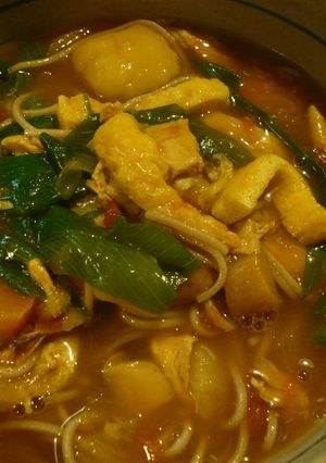 残りのカレーでカレー南蛮そば☆簡単ランチ-レシピのメイン写真