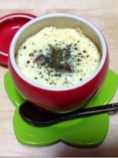 洋風茶碗蒸し☆バジル+チーズでどうぞ!-レシピのメイン写真