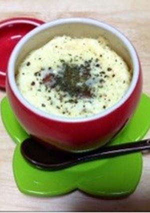 洋風茶碗蒸し☆バジル＋チーズでどうぞ！-レシピのメイン写真