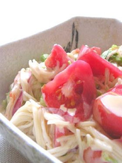 おかずサラダ<トマト&そうめん>-レシピのメイン写真
