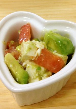 アボカド、豆腐、トマトの柚子胡椒サラダ-レシピのメイン写真
