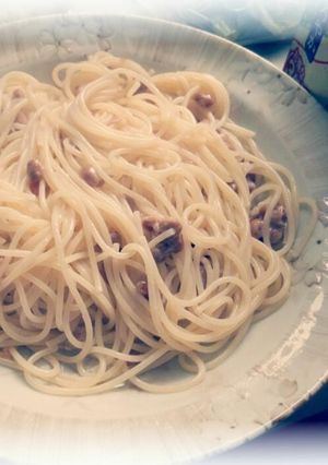 簡単ランチ！梅納豆パスタ♡-レシピのメイン写真