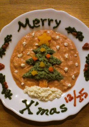 ☆★離乳食でクリスマスプレート☆★-レシピのメイン写真