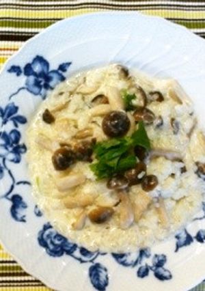 ホットミルクで茸の和風リゾット♡-レシピのメイン写真