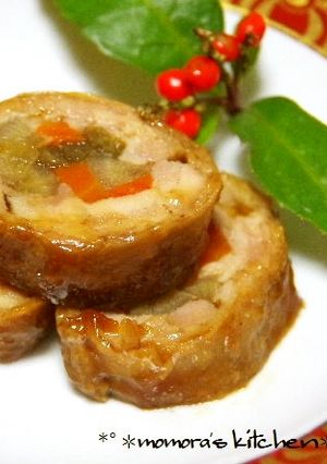 簡単お弁当やお節♬彩チキンロール照焼生姜-レシピのメイン写真