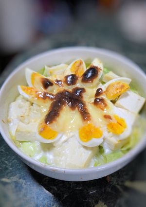キャベツと豆腐とゆで卵のグラタン-レシピのメイン写真