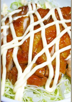 男のロマンだ!コッテリ鶏肉のテリマヨ丼!-レシピのメイン写真