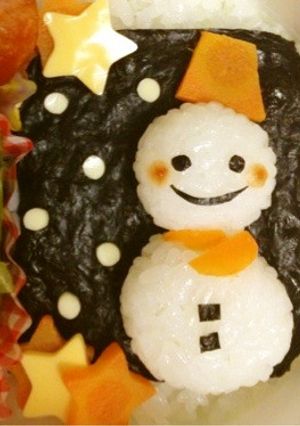 キャラ弁＊雪だるま♪-レシピのメイン写真