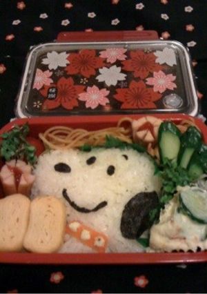 ごはんと海苔で！スヌーピーキャラ弁-レシピのメイン写真