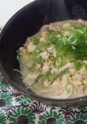 海苔風味☆ホットミルクにゅうめん-レシピのメイン写真