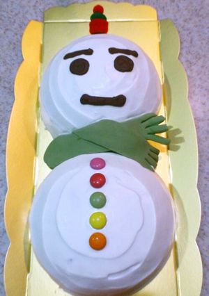 雪だるまケーキ(覚書)-レシピのメイン写真