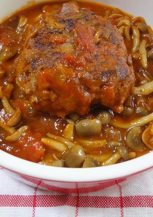 つなぎ無し！煮込みハンバーグ-レシピのメイン写真