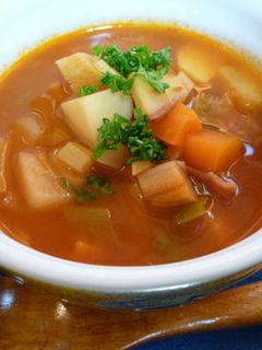 根菜たっぷり★食べるトマトスープ-レシピのメイン写真