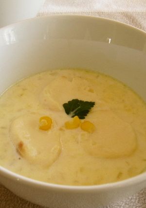 ふゎふゎ麩のホットミルクスープ-レシピのメイン写真