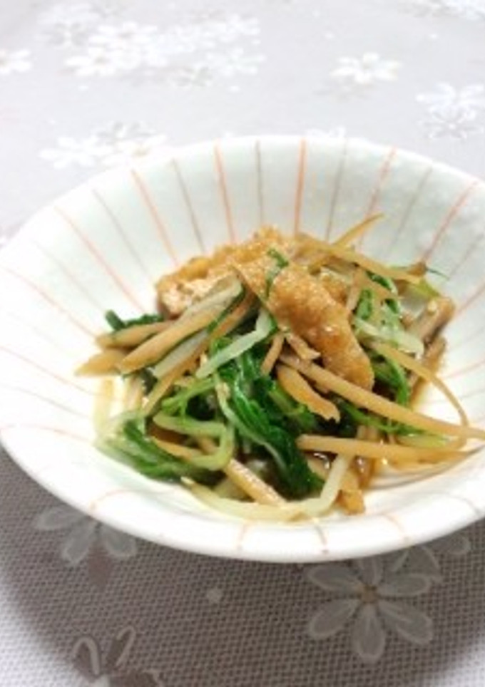 水菜とごぼうのおひたし-レシピのメイン写真
