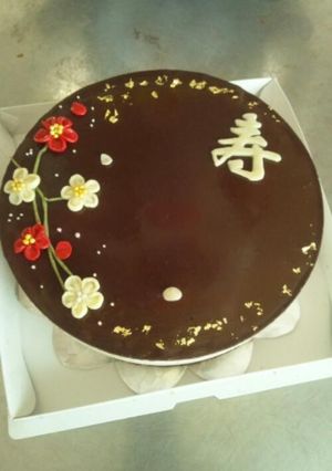 チョコバナナムースのデコレーションケーキ-レシピのメイン写真