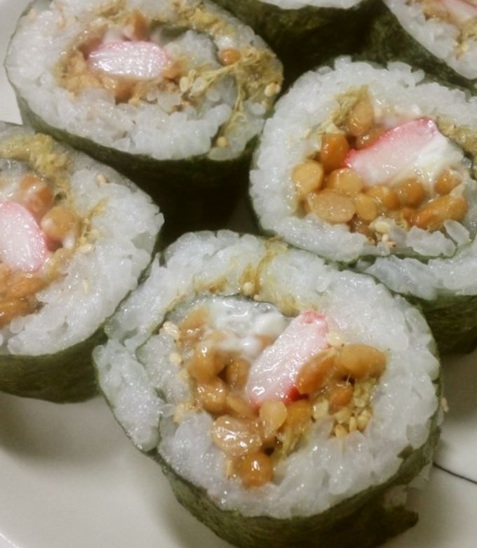 ネバウマ納豆巻き by YUKIKI☆ 【クックパッド】 簡単おいしいみんなの