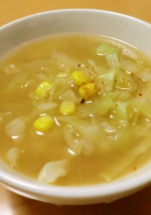 ラーメン風?キャベツ味噌汁~にんにく風味-レシピのメイン写真