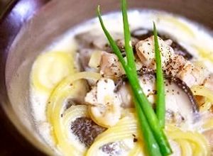 ✿鶏肉と椎茸の溫♥ミルクスープパスタ✿-レシピのメイン写真