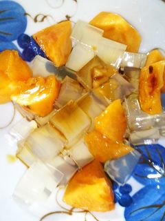 柿と寒天の和え物-レシピのメイン写真