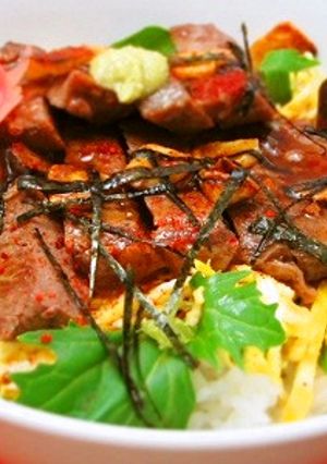 ガッツリ★魁！男ステーキ丼-レシピのメイン写真