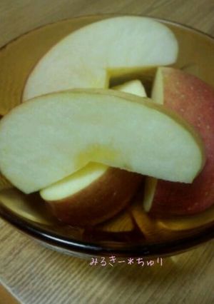 これだけ＊りんごの変色を防ぐ方法-レシピのメイン写真