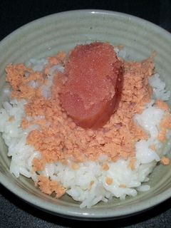 明太子と鮭フレークのごはん-レシピのメイン写真