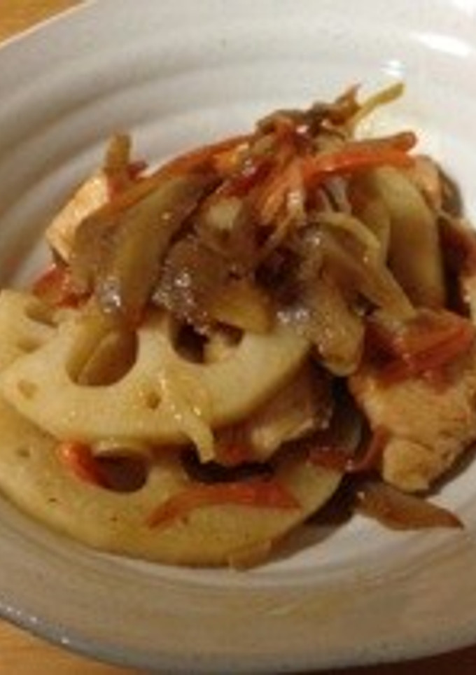 鶏肉と根菜のオイスター炒め-レシピのメイン写真