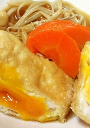 油揚げで卵巾着&野菜のすき焼き煮-レシピのメイン写真