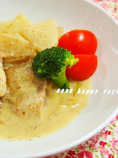 鶏肉と大根のマスタードクリーム煮-レシピのメイン写真