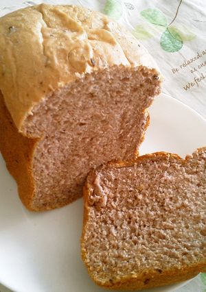 ふわふわ♪甘栗in紫いも食パン-レシピのメイン写真